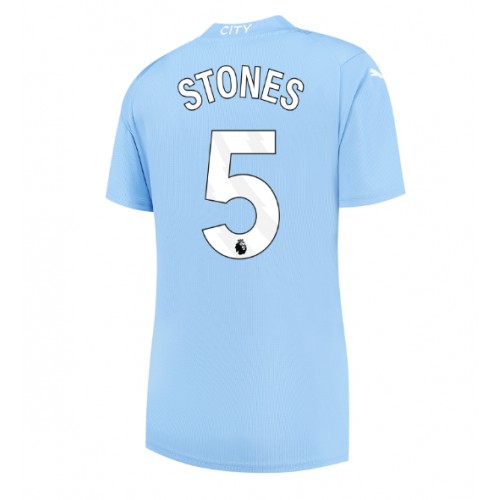 Fotbalové Dres Manchester City John Stones #5 Dámské Domácí 2023-24 Krátký Rukáv